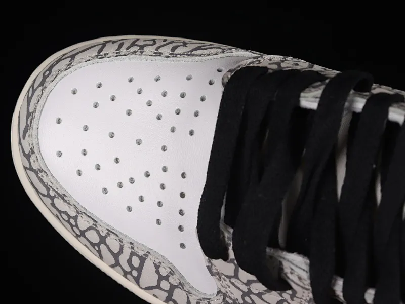 All categories Air Jordan Jordan series basketball shoes Air Jordan 1 High Air Jordan 1 High OG "White Cement" AJ1 Joe 1 elephant pattern high-top basketball shoes DZ5485-052